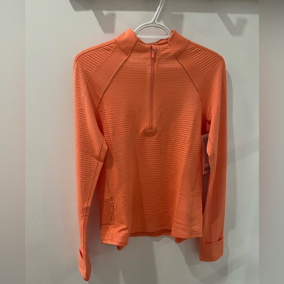 Lulu Ventscape Long Sleeve Half Zip - “sunny coral”, NWT - Picture 2 of 9